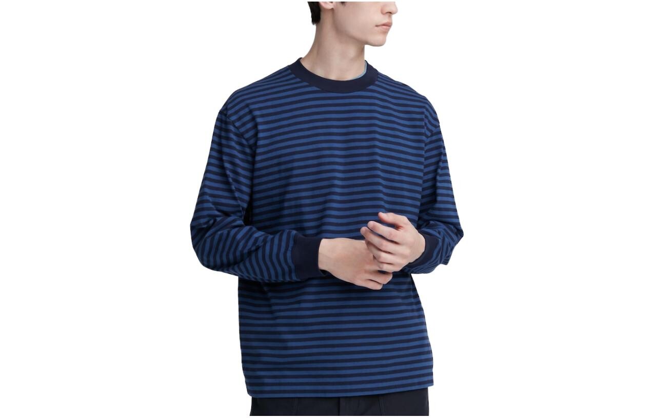 

Футболка унисекс темно-синяя Uniqlo, темно-синий