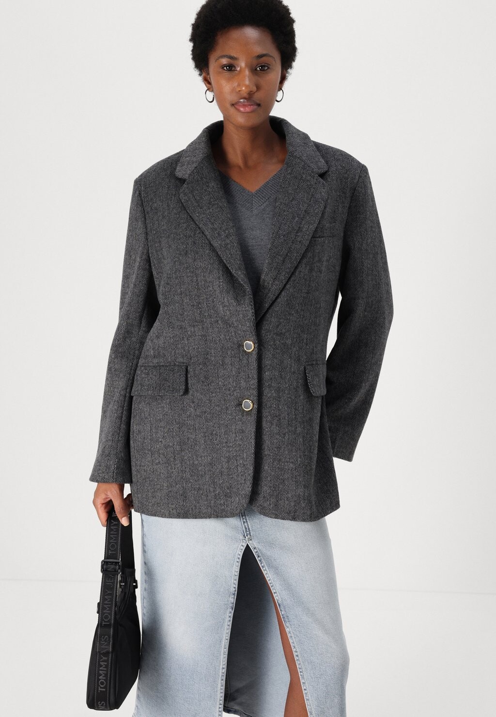 

Блейзер BOSS BLAZER Cras, серый