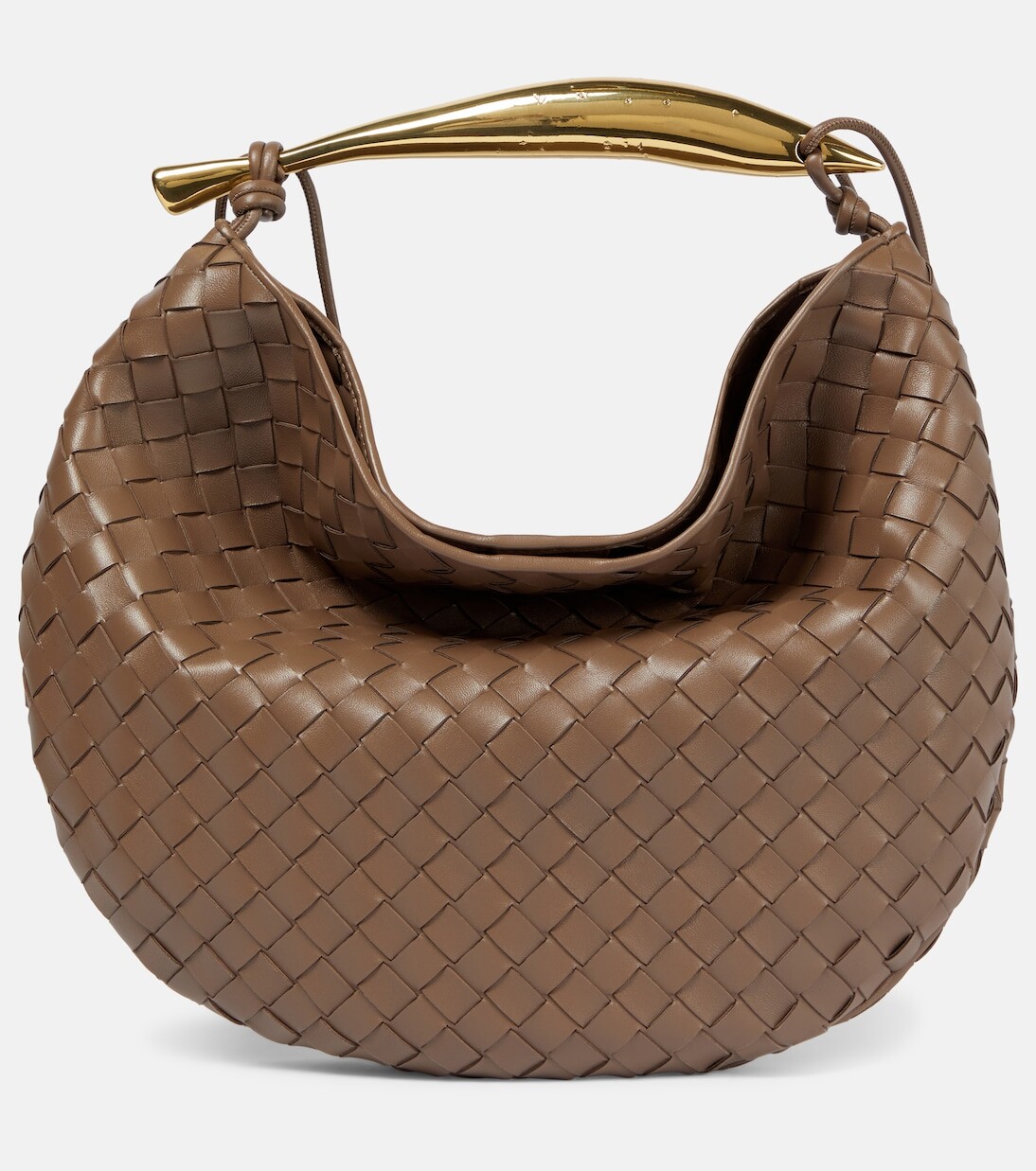 

Кожаная сумка-тоут sardine среднего размера Bottega Veneta, коричневый