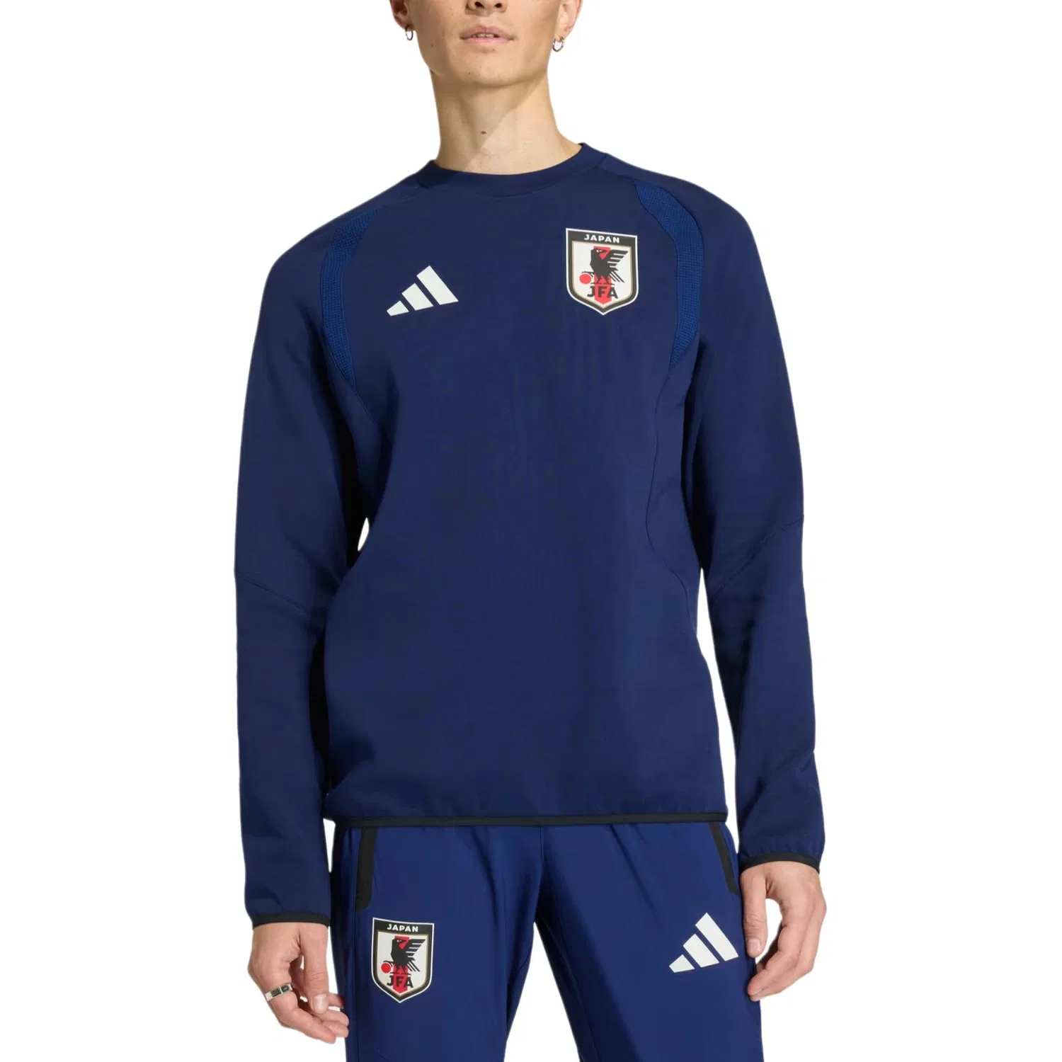 Свитшот мужской темно-синий crew neck moderate Adidas, Dark Blue — фото 3