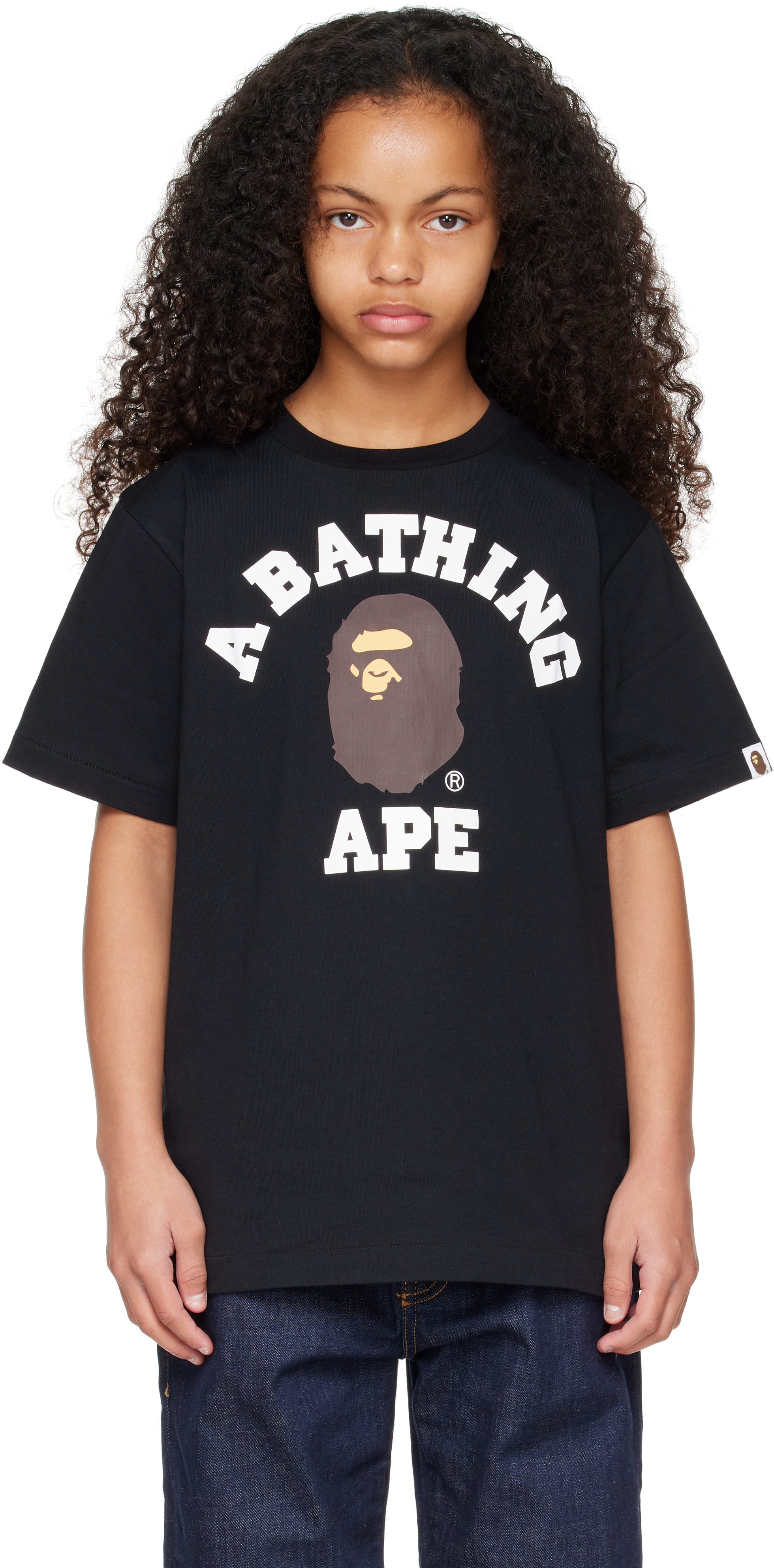 

Футболка для детей колледжа BAPE, черный