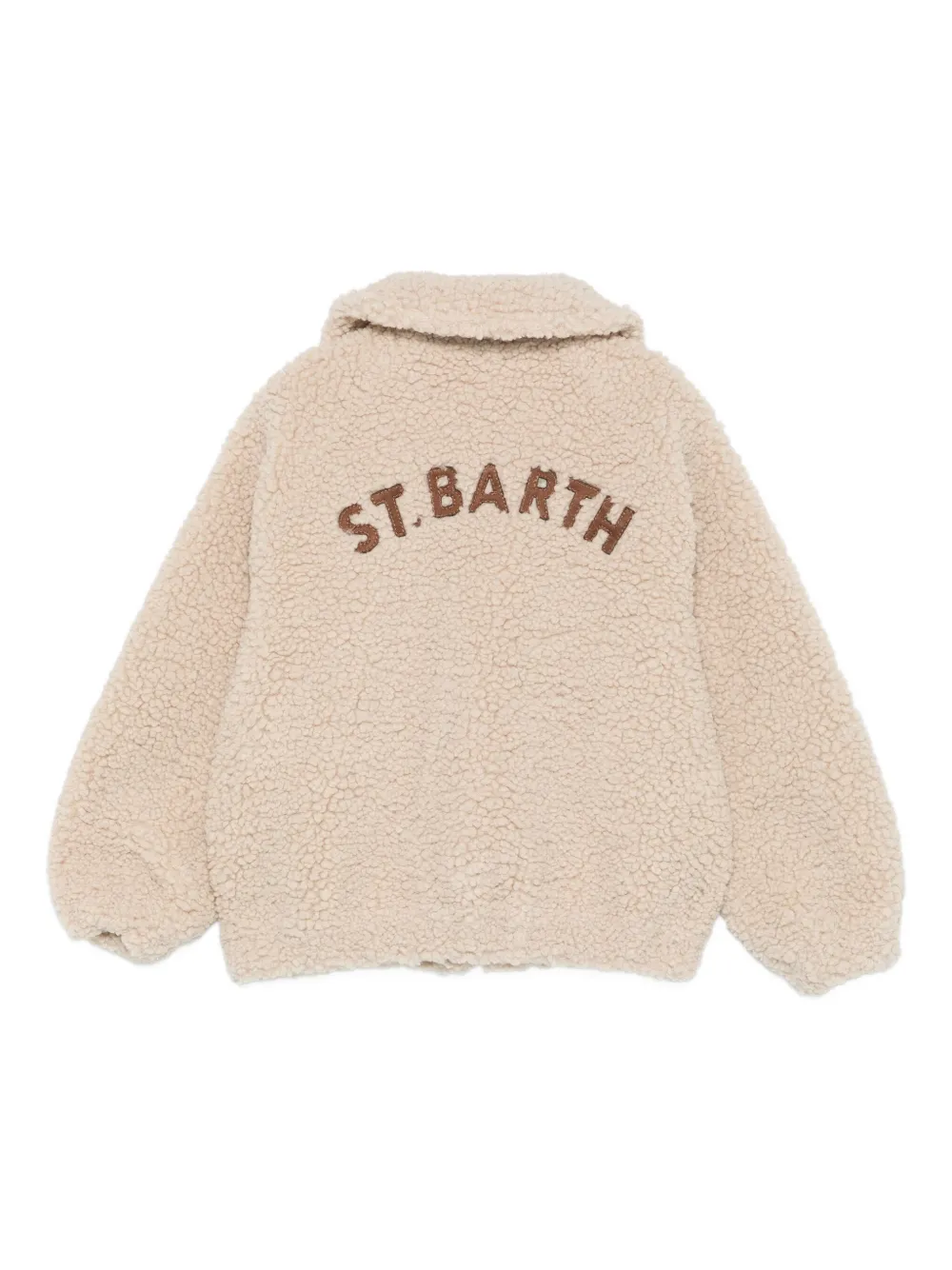 Куртка на молнии с воротником Abel Jr Teddy Mc2 Saint Barth Kids, бежевый — фото 2