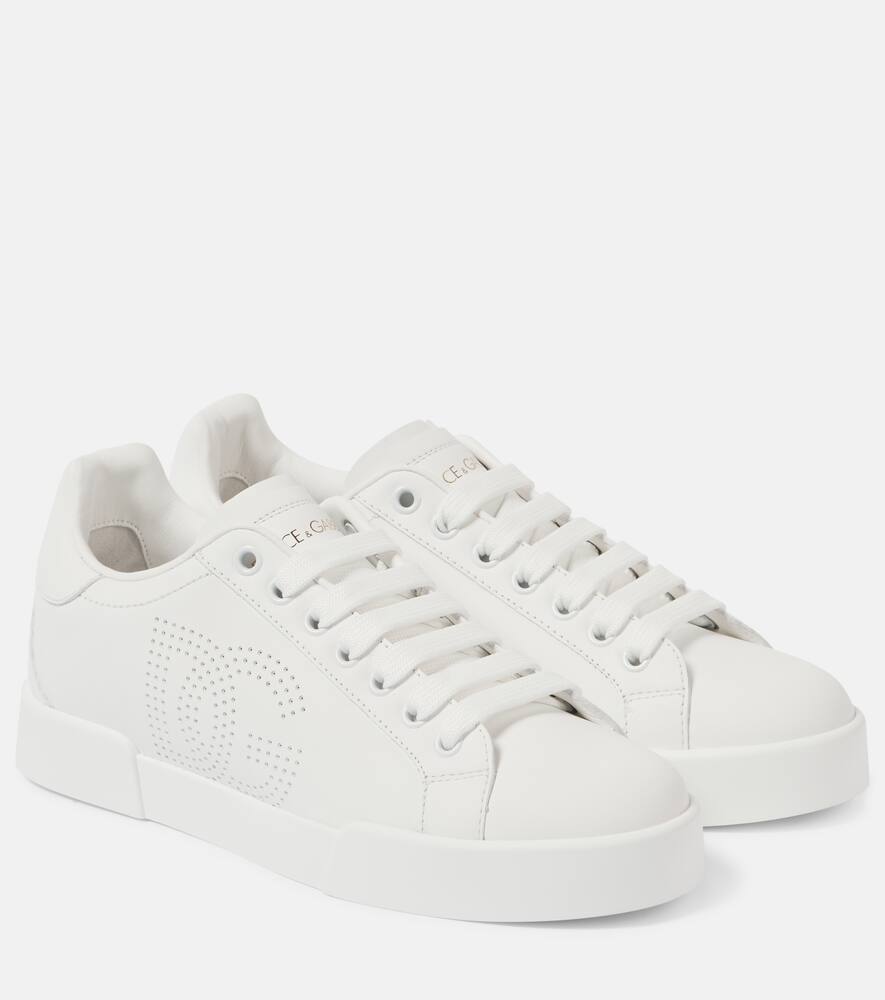 Портофино кожаные кроссовки Dolce&Gabbana, Bianco/Bianco