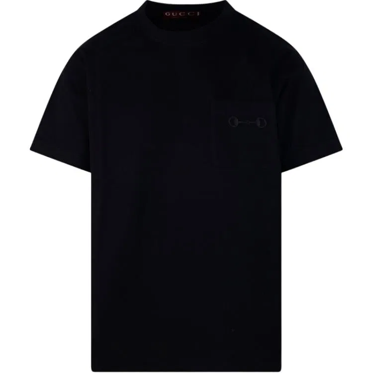 Футболка GUCCI Horsebit, с вышивкой, Black
