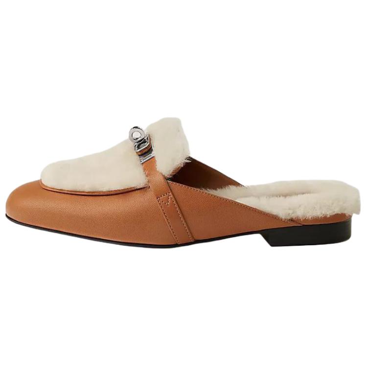 Закрытые тапочки Oz для женщин Umber HERMES, коричневый