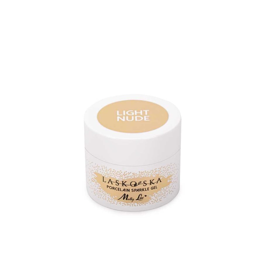 Porcelain Sparkle Gel Laskovska light nude MollyLac 15 г — фото 4