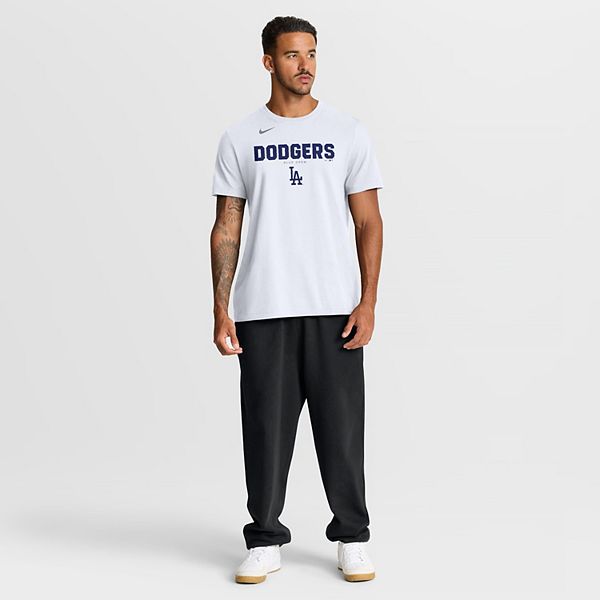 Мужская белая футболка los angeles dodgers с названием команды Nike — фото 4