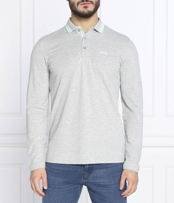 

Рубашка поло со складками Regular fit Boss Green, серый