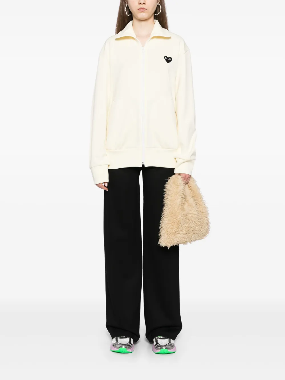 Спортивная куртка из джерси с принтом Comme Des Garçons Play, нейтральный — фото 3