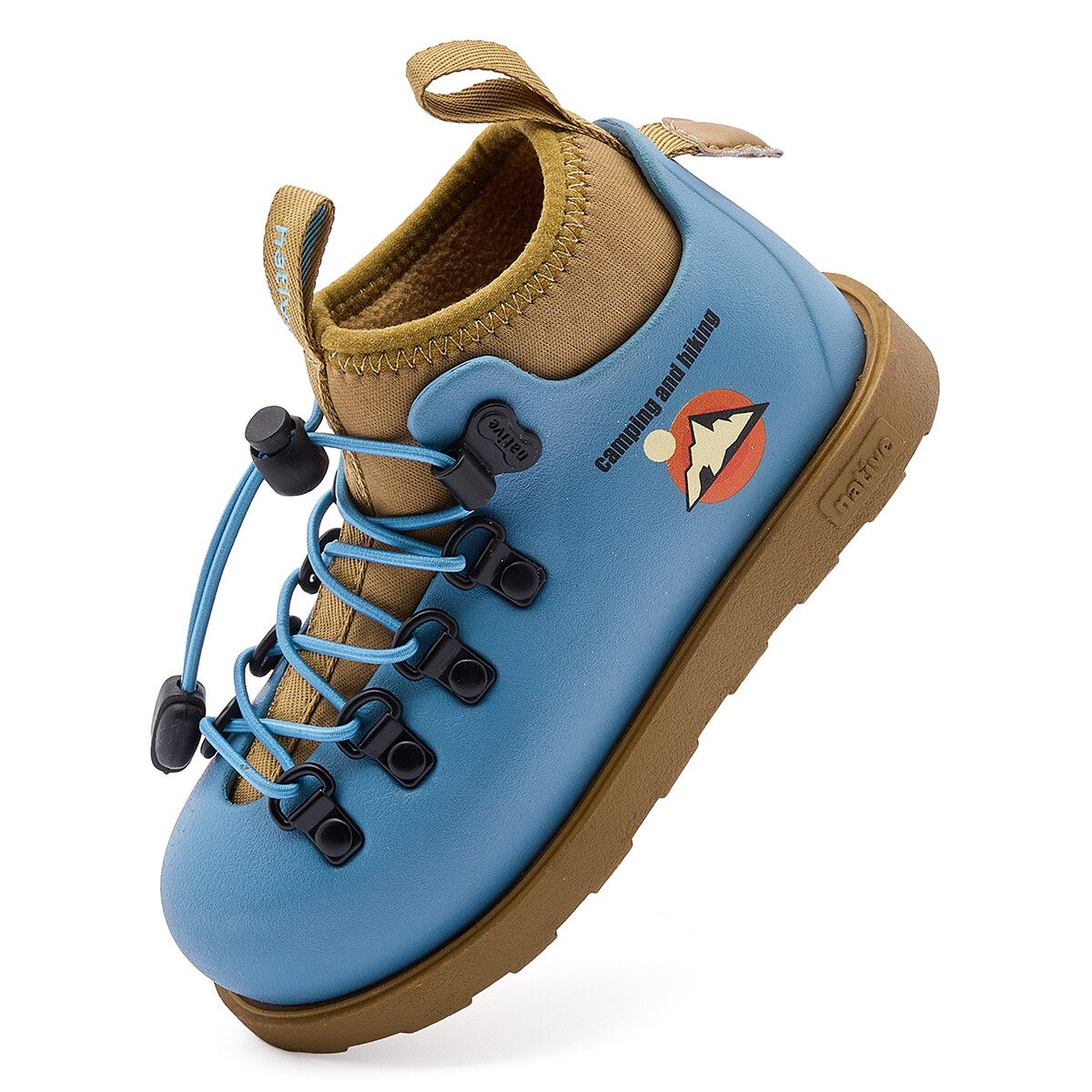 Fitzsimmons Kids Boots Kids Delphinium Blue|горный принт|коричневый Native Shoes, синий — фото 3