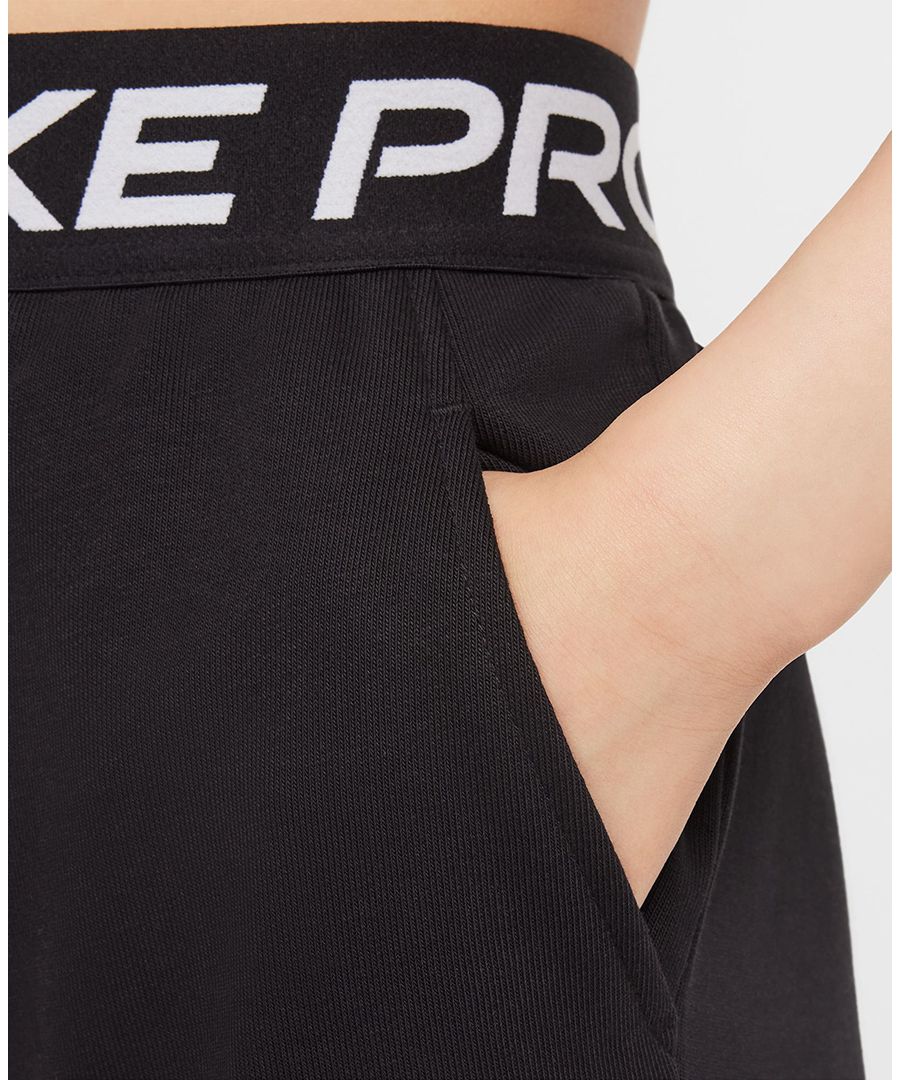 Детские флисовые спортивные брюки Dri-FIT для девочек 7-16 лет Nike, Black — фото 3