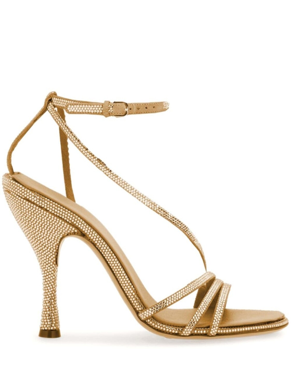 

Ferragamo босоножки с кристаллами, нейтральный цвет