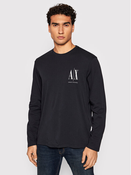 

Классический крой с длинным рукавом Armani Exchange, синий