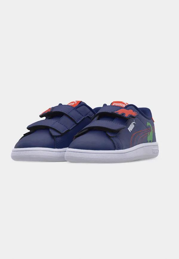 Кроссовки унисекс с динозаврами из smash 3.0 Puma, Blue Jewel/Green Fruit/Amarena — фото 3