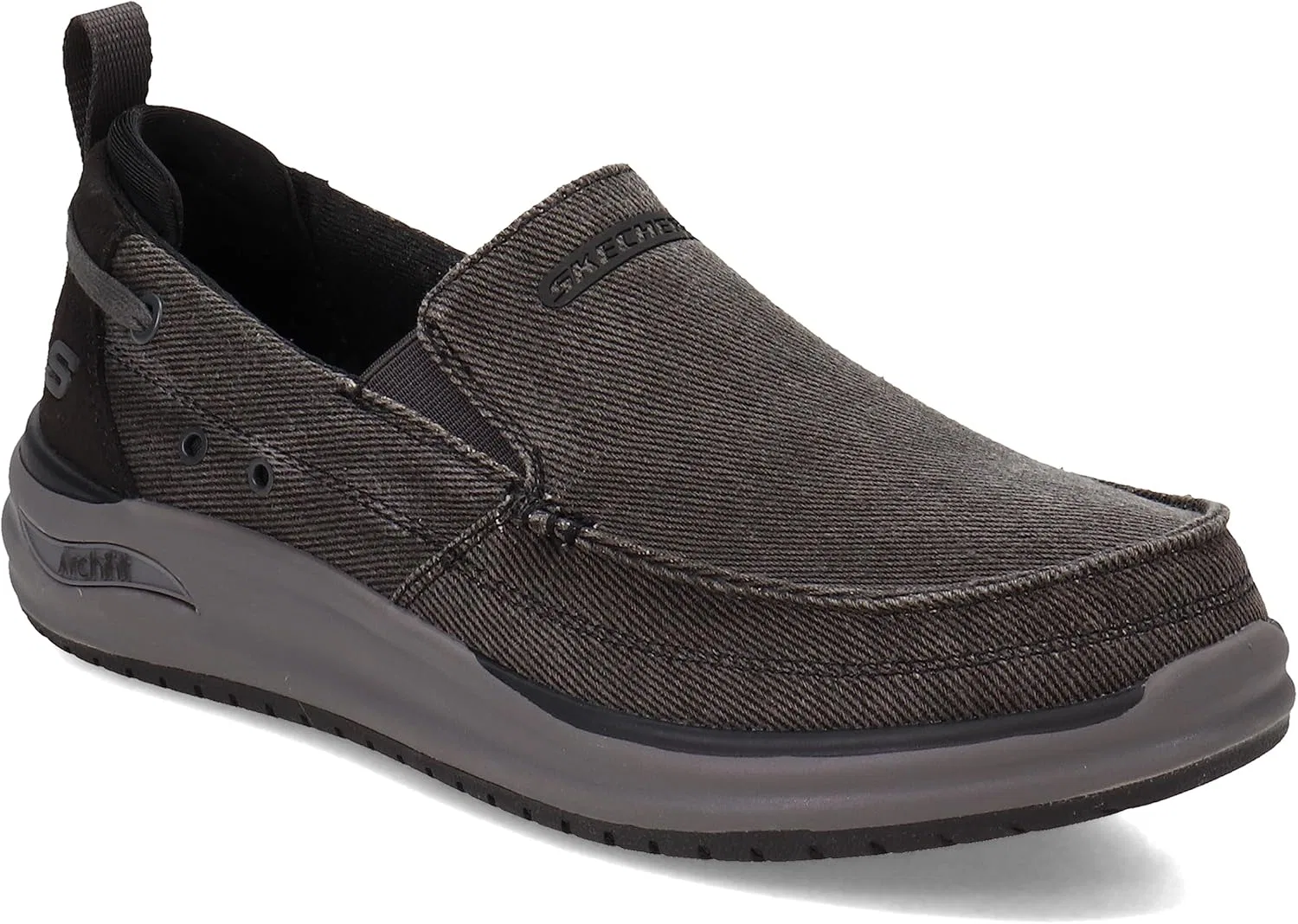 Мужские плоские туфли Skechers Arch Fit Melo Port Bow, Black — фото 2