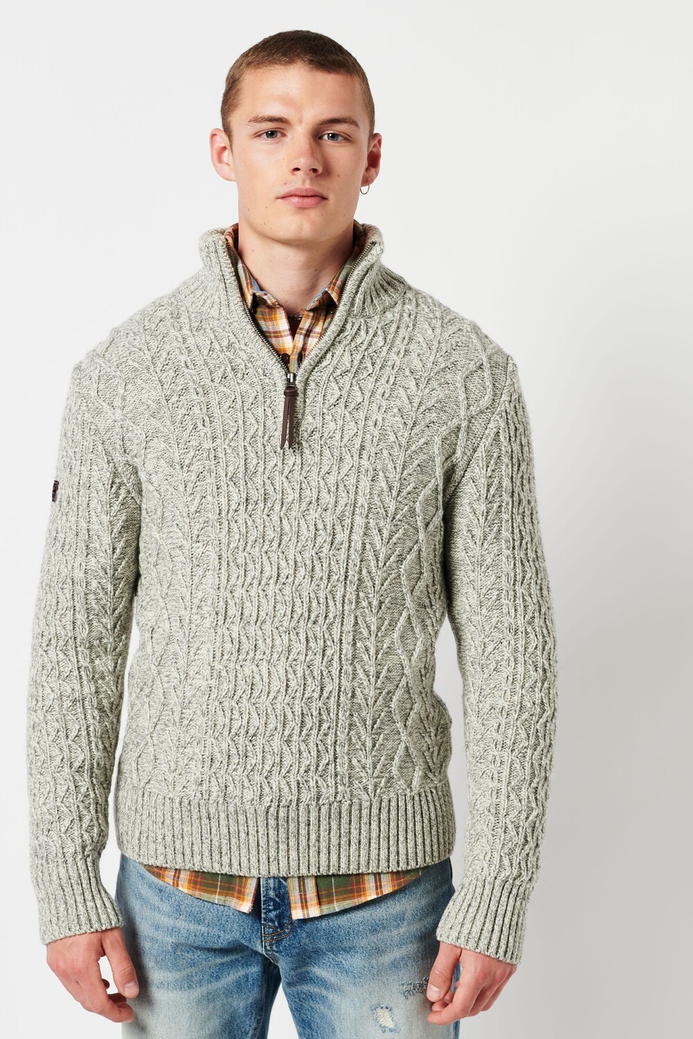 

Свитер Джейкоба Хенли Superdry, серый