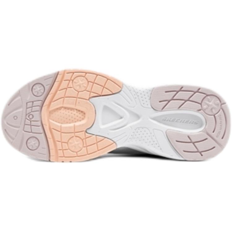 Skechers Детские повседневные туфли Mid Top для девочек с противоскользящей подошвой Ivory/OFWT для детей 3-7 лет — фото 3