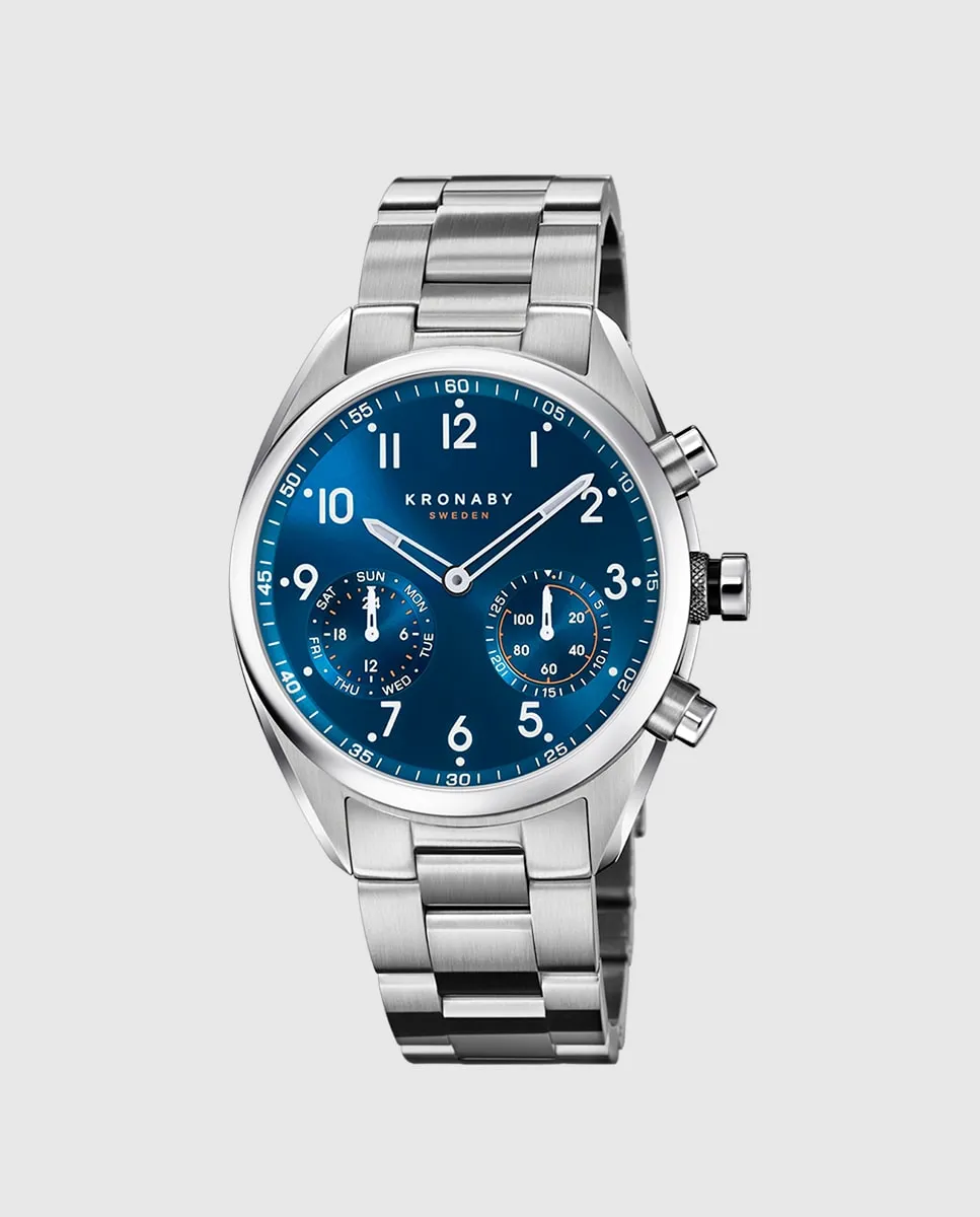 

S3762/1 Apex мужские часы в серебристой стали Kronaby, серебряный
