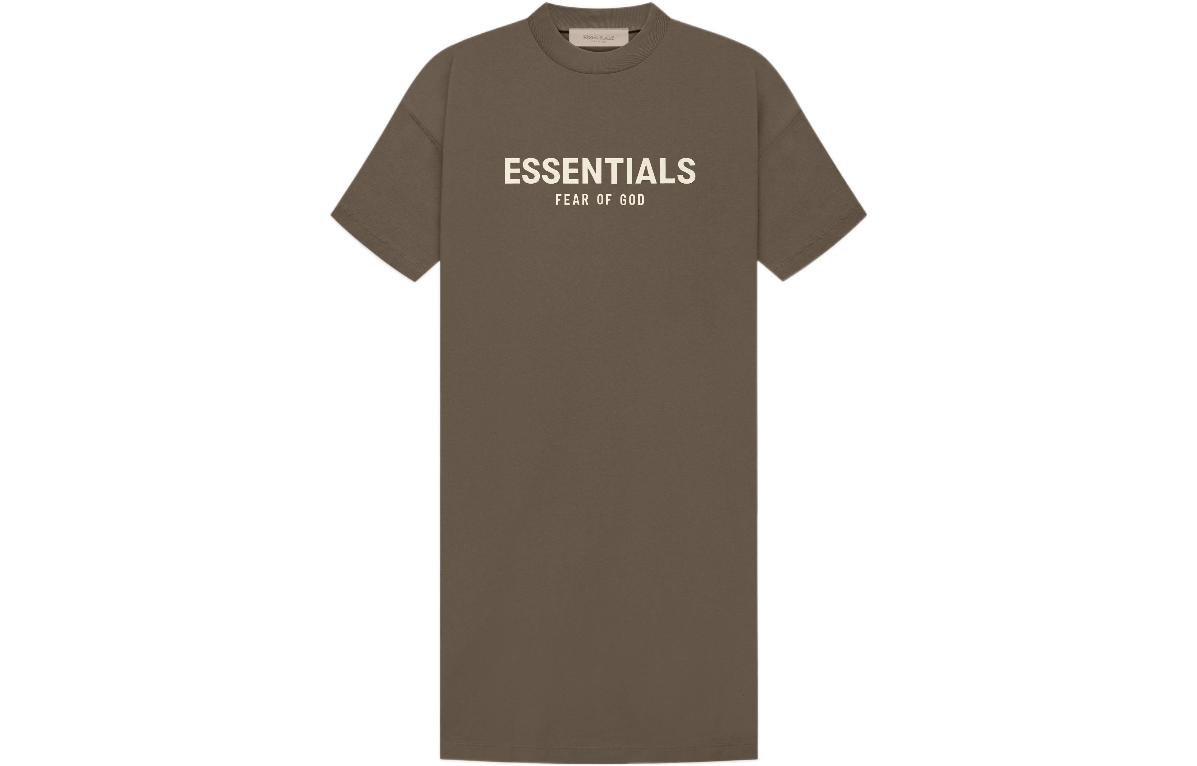 Футболка-платье 'Wood' Fear Of God Essentials, Древесный Кофе — фото 2