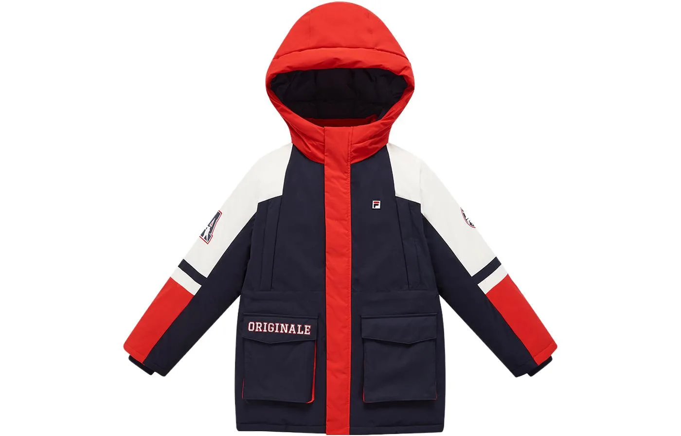 Детская пуховая куртка с капюшоном FILA KIDS, Legend Blue