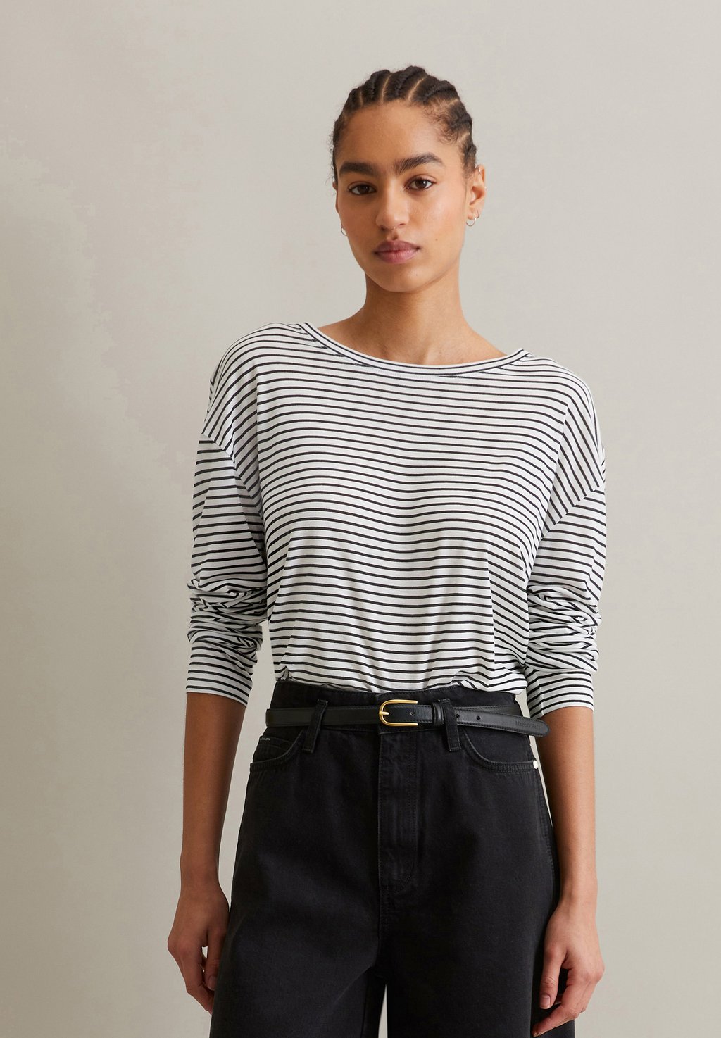 

Топ с длинными рукавами STREIFEN-AUS WEICHEM Marc O'Polo DENIM, черный