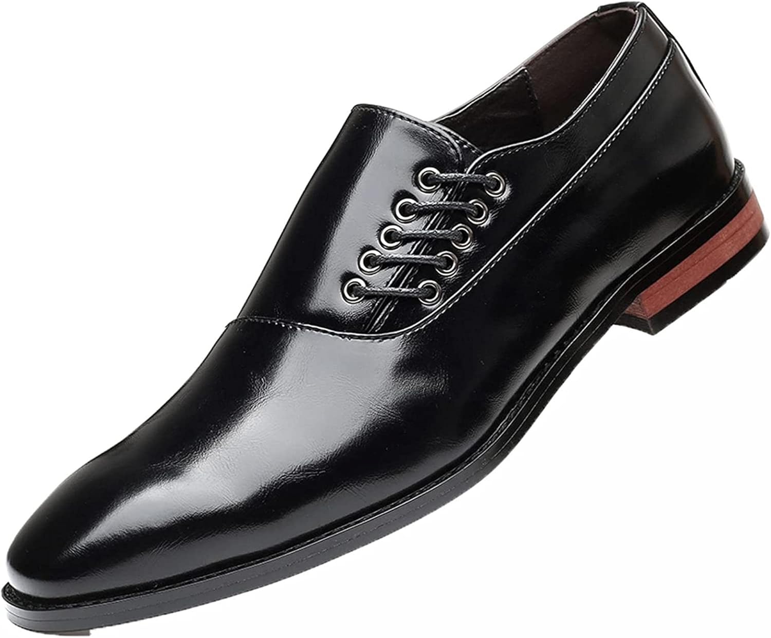 

Мужские классические туфли Yiozoi на шнуровке с острым носком, нескользящие, для торжественных случаев, свадеб, офиса и деловых встреч, черный