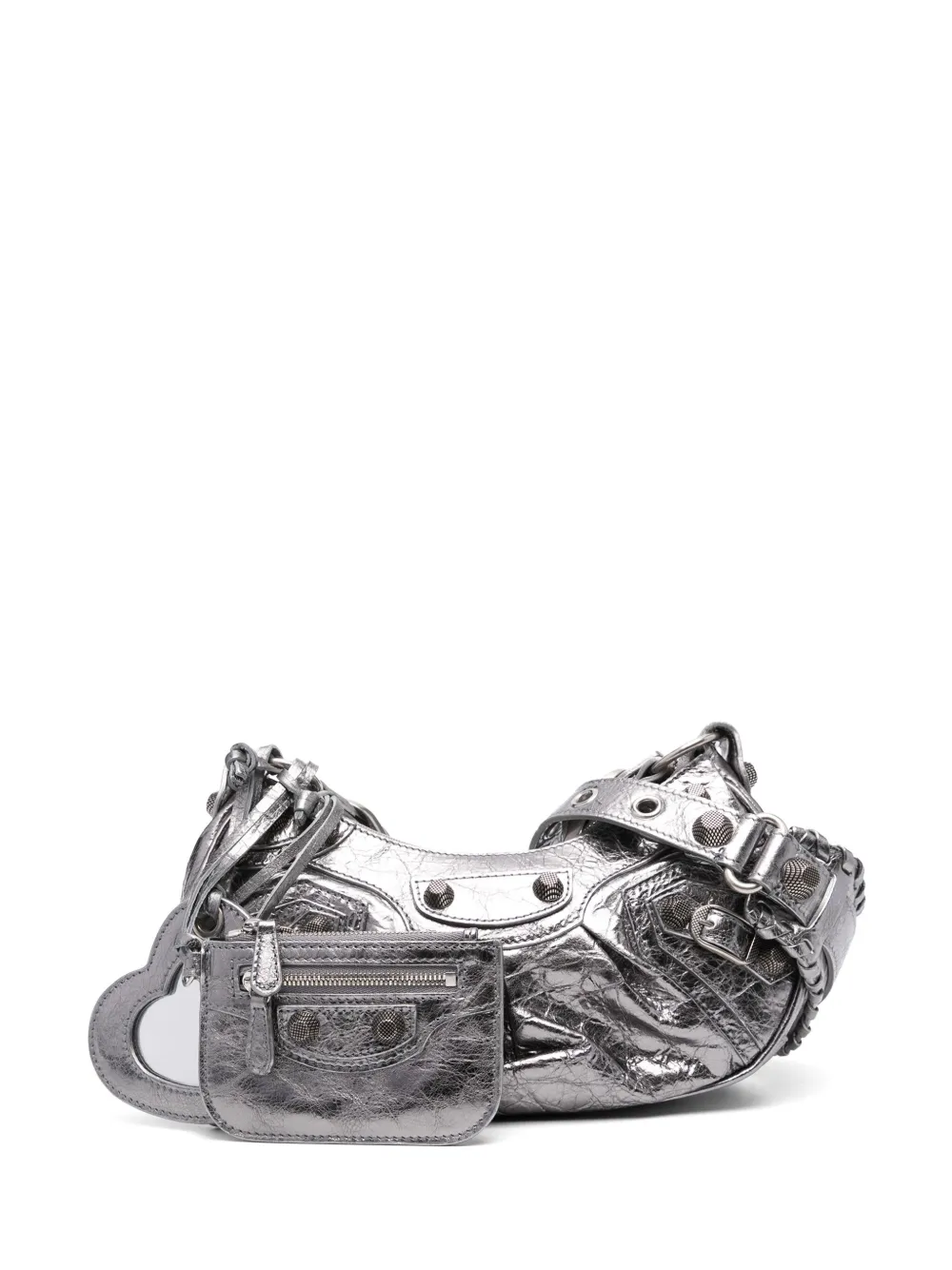 

Сумка на плечо Le Cagole XS BALENCIAGA, серебяный