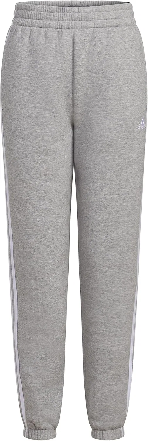Детские хлопковые флисовые спортивные брюки Adidas, Medium Grey Heather