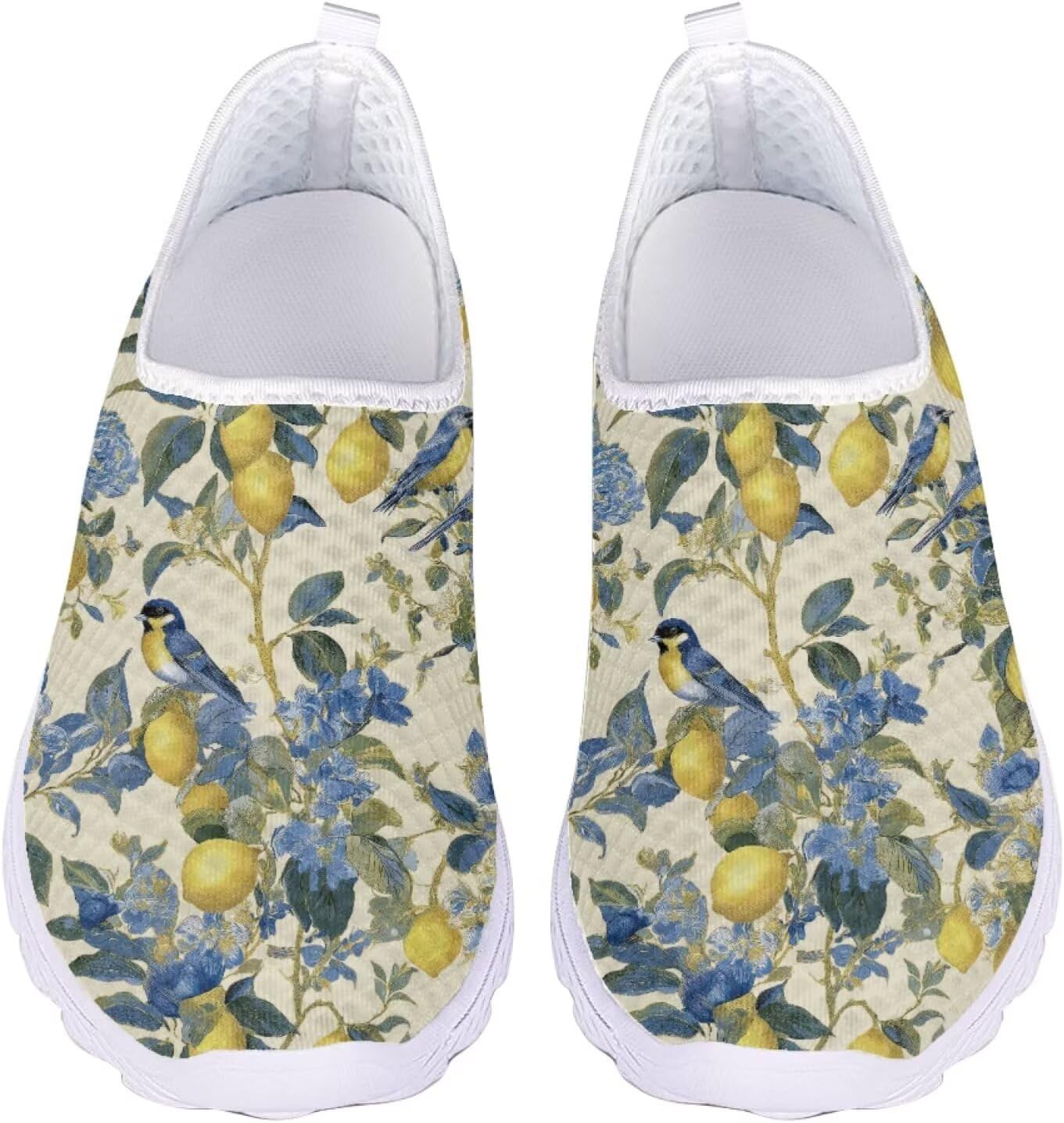 

Кроссовки Jeiento Slip On для женщин и мужчин с широким носком, легкие спортивные кроссовки из сетки, женские мягкие слипоны, Lemon