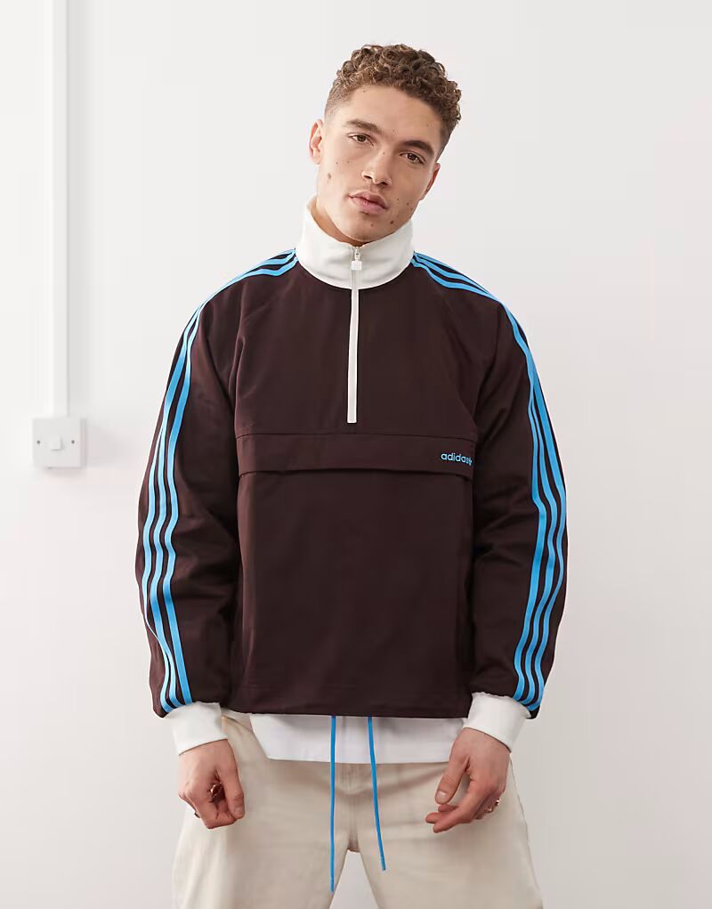 

Пуловер Adidas Originals коричневого цвета