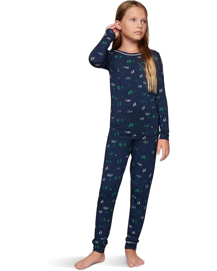 Комплект одежды Gisele Printed - The Night Time Set (для малышей/детей постарше) Eberjey, Forest Pine Navy/Ivory