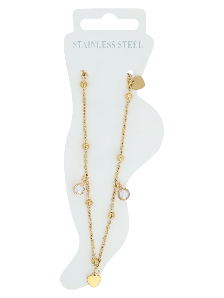 

Adeliás Женский кулон - кулон в форме сердца из нержавеющей стали с жемчужиной золотистого цвета