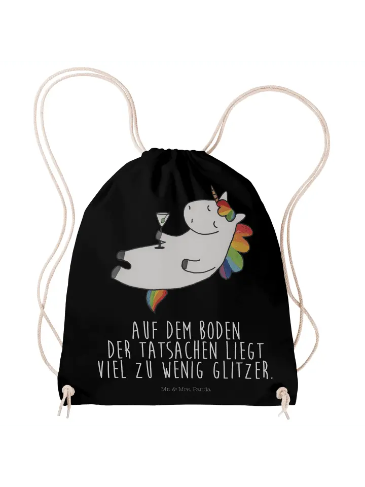 

Спортивная сумка Mr & Mrs Panda Sportbeutel Einhorn Cocktail, черный