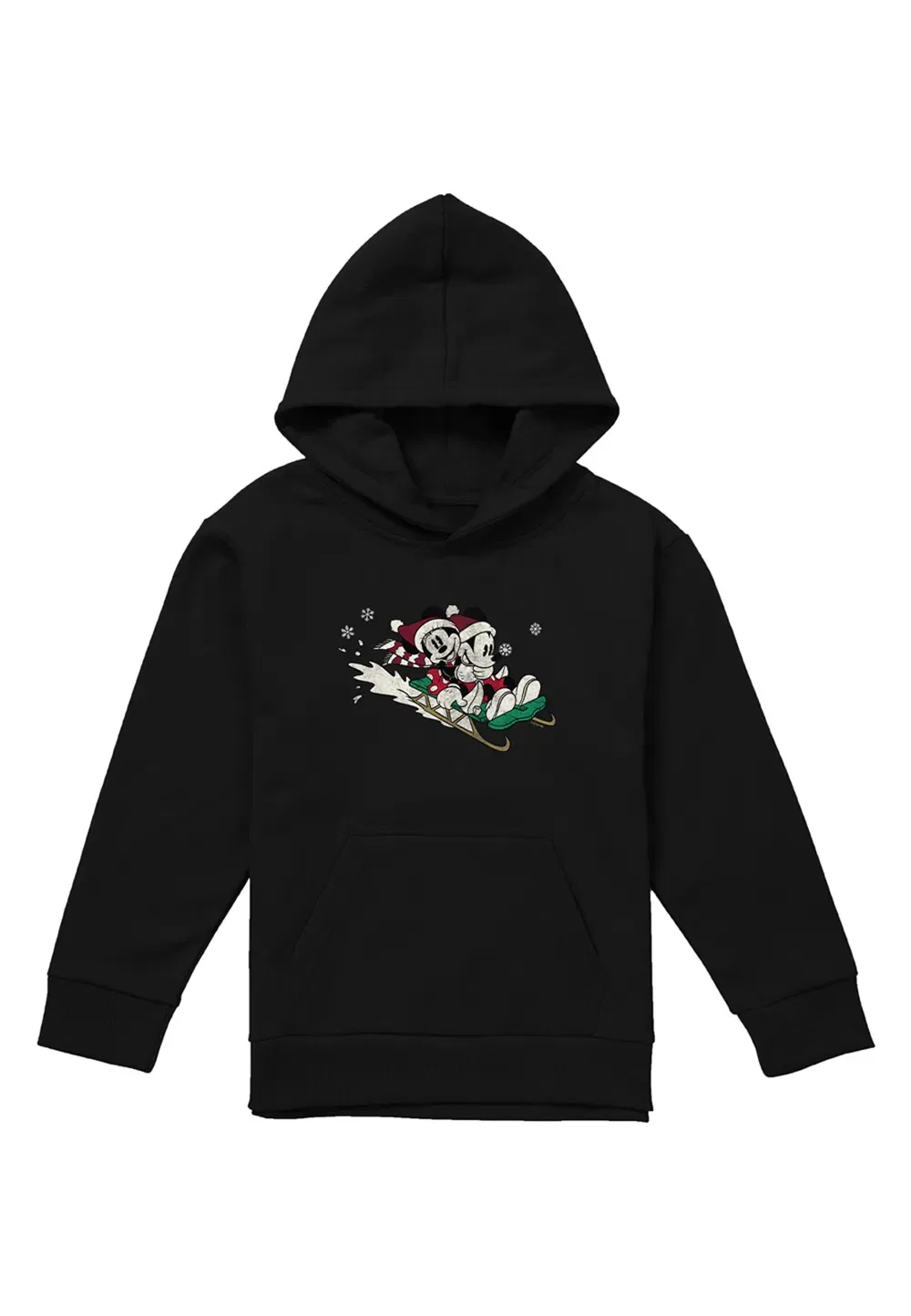 Детская худи Mickey Mouse и Minnie Sledding, Disney, черный