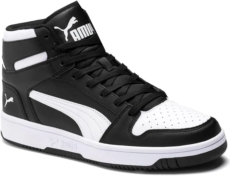 Мужские кроссовки PUMA Rebound Layup Trainers, Black White — фото 4