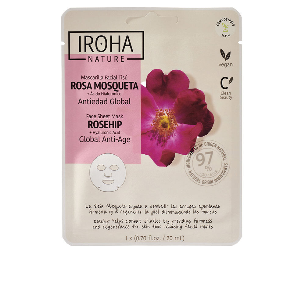 

Маска для лица Rosa mosqueta mascarilla facial tisú Iroha nature, 1 шт