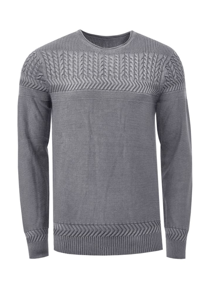 

Винтажный тонкий свитер с круглым вырезом антрацитового цвета Rusty Neal