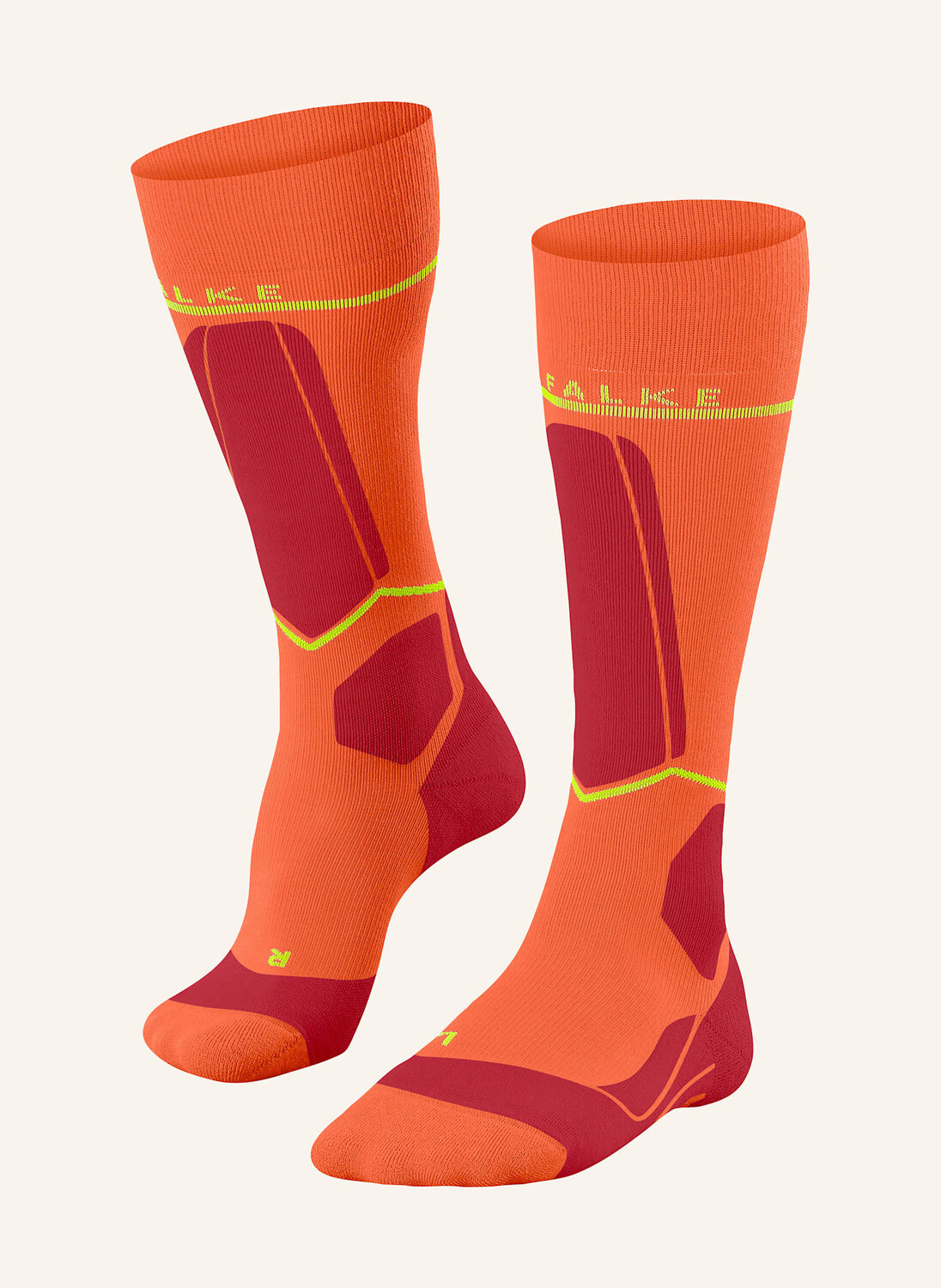 

Лыжные носки sk energizing из шерсти мериноса FALKE, цвет 8036 flash orange
