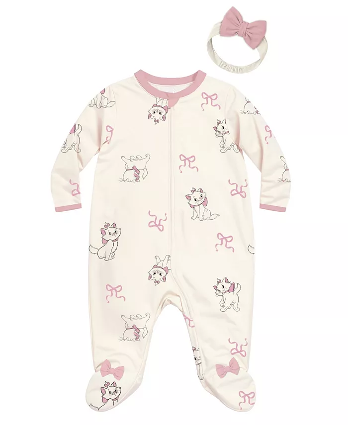 

Комплект для сна и игр из 2 предметов для девочек Marie The Cat: комбинезон и повязка на голову Disney, розовый