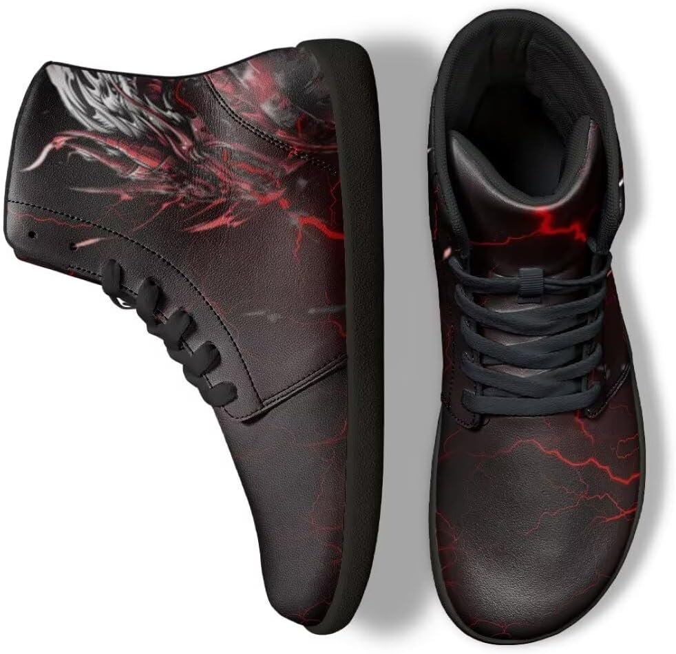 

Мужские кроссовки без каблука, легкие, с широким носком, нескользящие, высокие, с нулевым перепадом высоты подошвы Getelinseng, красный