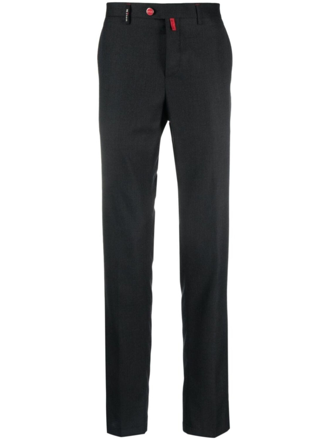 

Kiton узкие брюки чинос с логотипом, черный