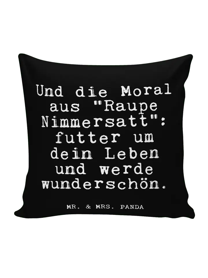 

Подушка Mr & Mrs Panda 40x40 Und die Moral aus, черный