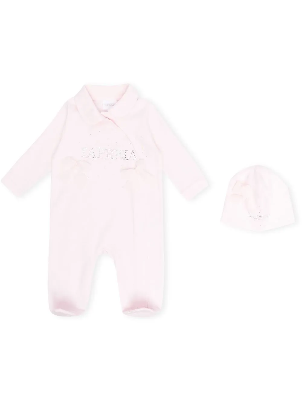

Боди с декорированным логотипом La Perla Kids, розовый