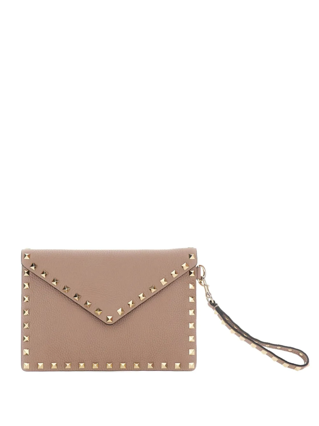 

Valentino Garavani клатч-конверт Rockstud с заклепками, нейтральный