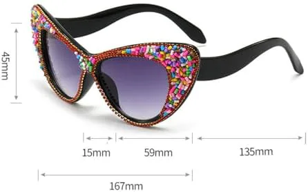 

Солнцезащитные очки большого размера 2027 года для женщин, украшенные стразами и бриллиантами, в стиле панк, с защитой от УФ-излучения UV400, винтажные MTZJH, 7
