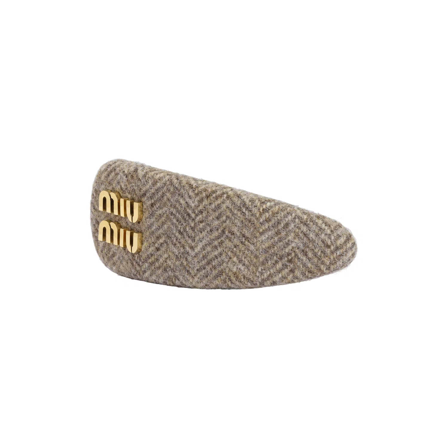 Заколка для волос MIU MIU Wool Khaki — фото 3