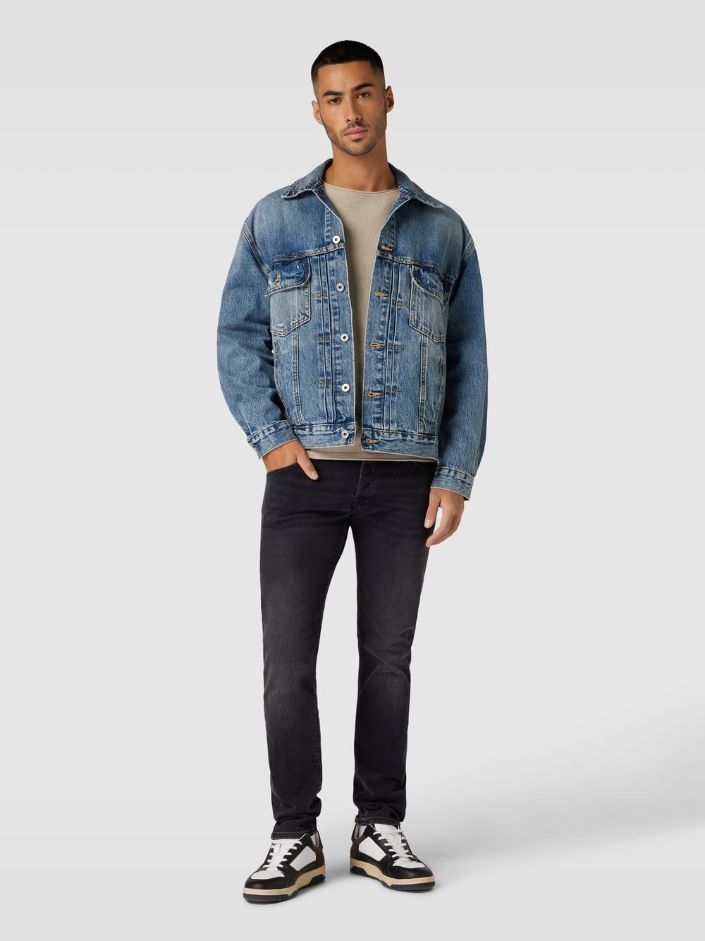 

Джинсы облегающего кроя с пятью карманами, модель «GLENN» Jack & Jones, черный