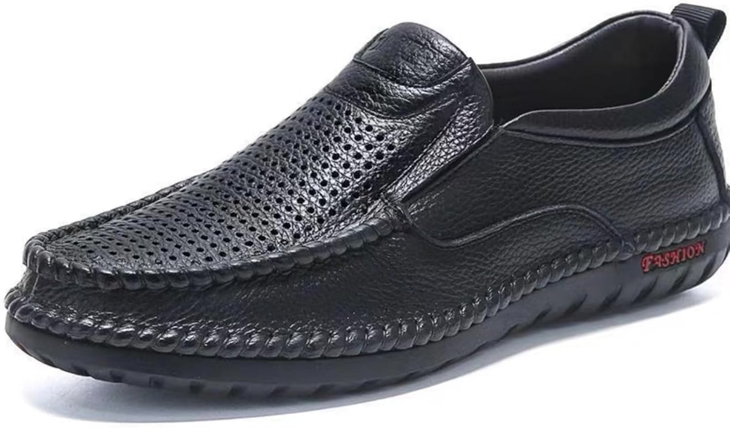 

Мужские кожаные лоферы Crepuscute ручной работы, слипоны, легкие и дышащие спортивные туфли, удобные мокасины для путешествий на открытом воздухе и вождения, черный