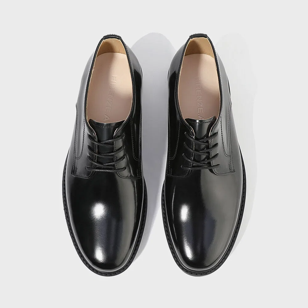 Мужские дерби Standard Glossy 9105-b, чёрные, от Firenze.A