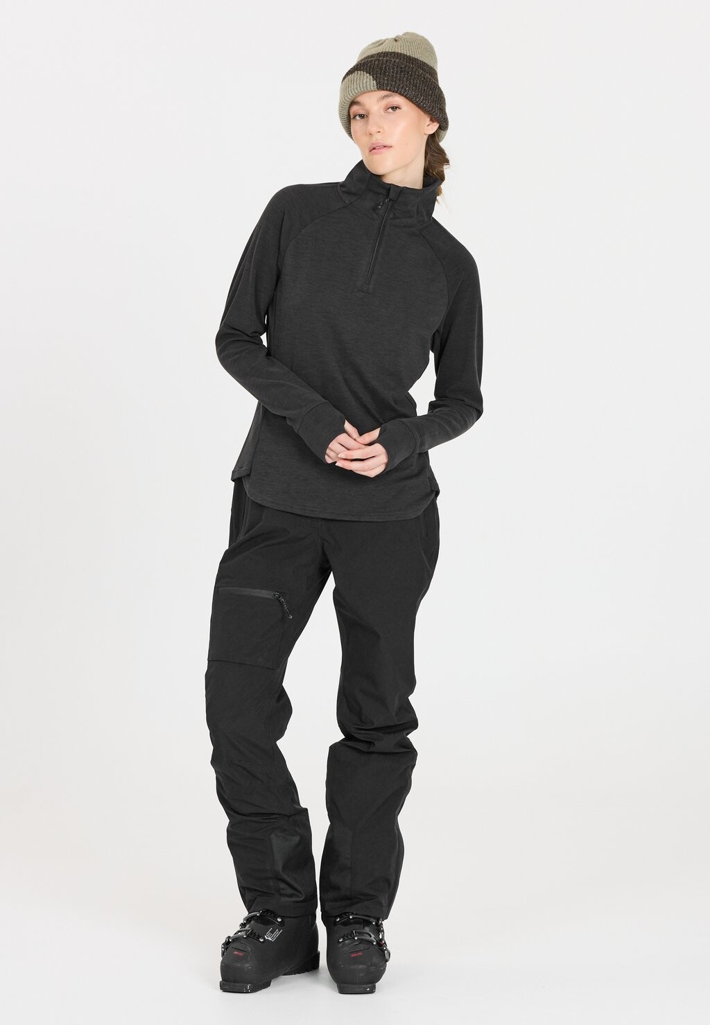 

Топ с длинными рукавами MIDLAYER KAJSA Whistler, темно-серый